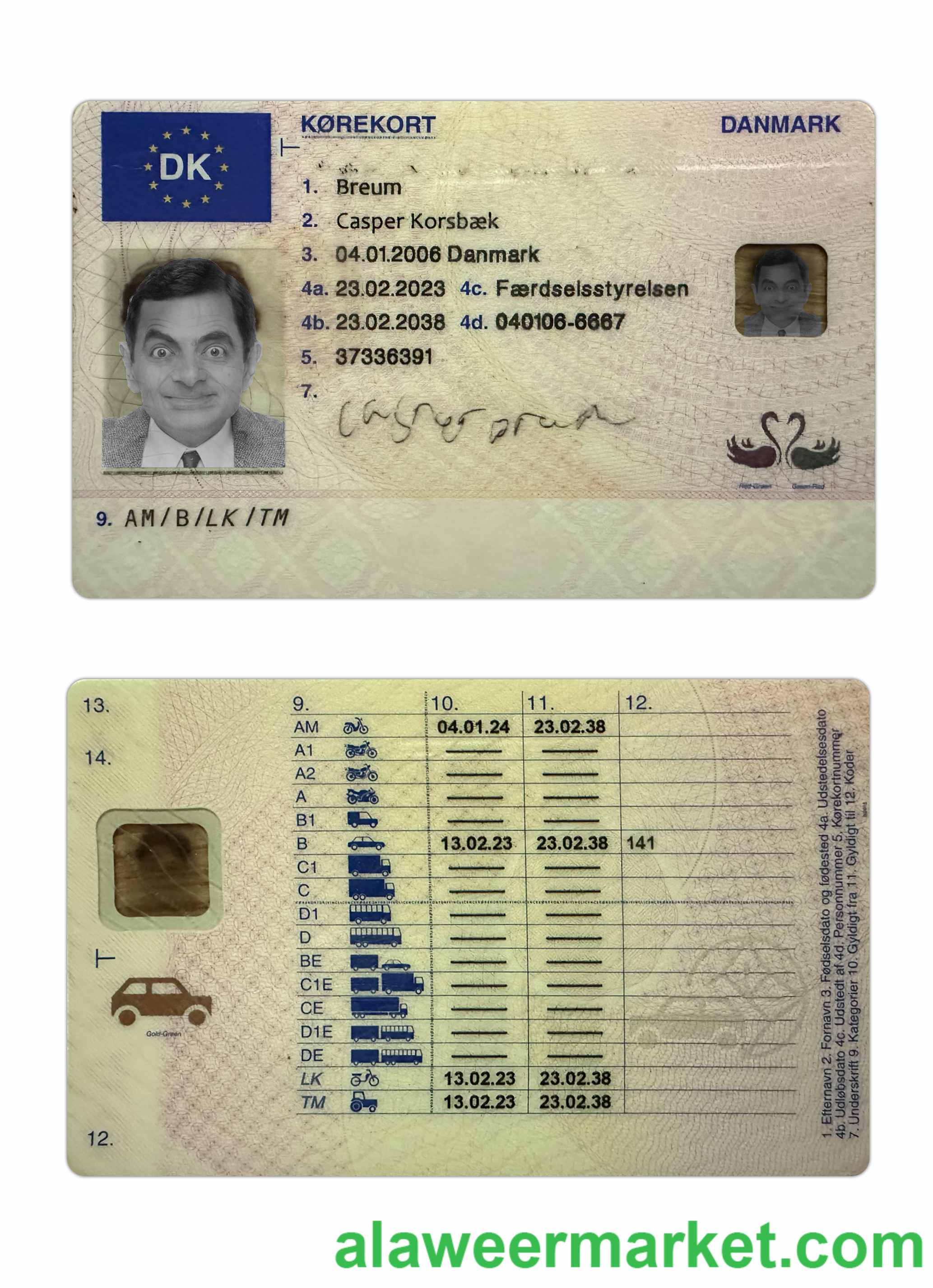 Denmark driving license 2023-present